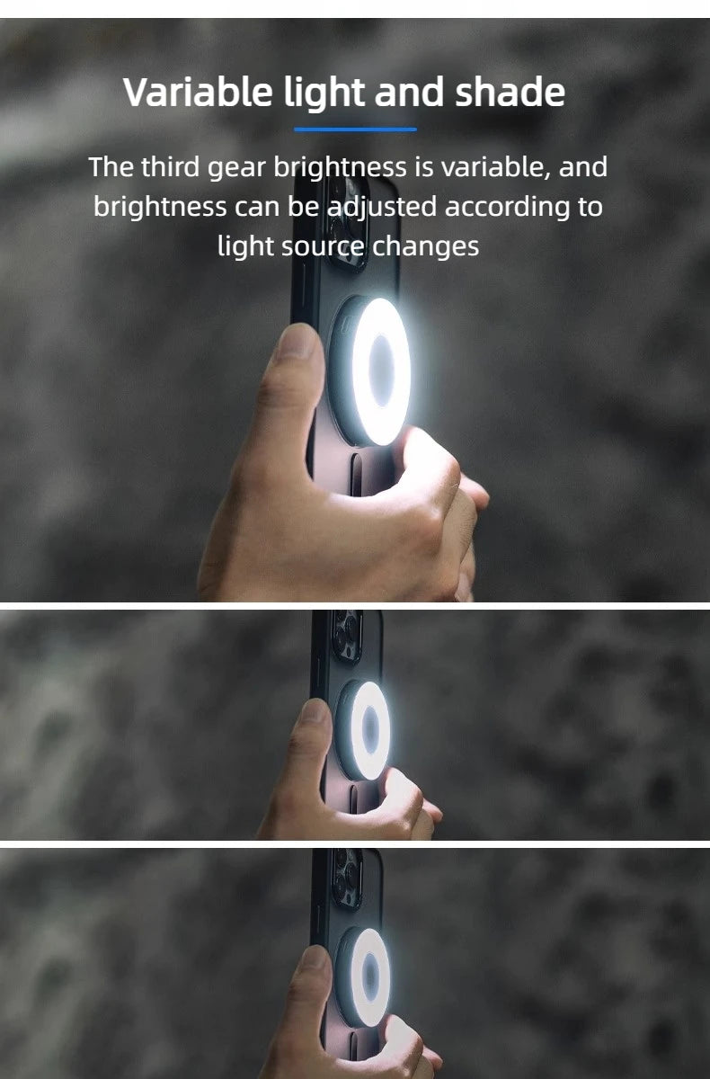 Mini Magnetic Fill Light Pocket Portable Outdoor Photographic Lamp for Apple iPhone 15/14/13/12 Mobile Phone Tiktok Live Selfie