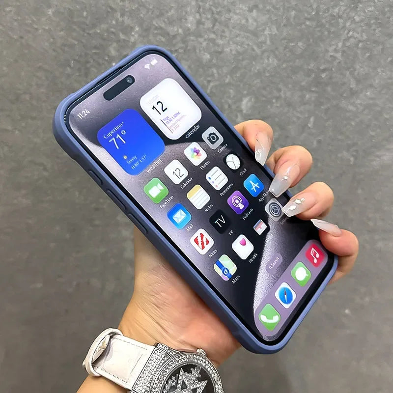Fold Lens Stand Protection For Magsafe Case For iPhone 16 12 13 11 14 15 Pro Max Plus Magnetic Armor Shockproof Bumper Cover