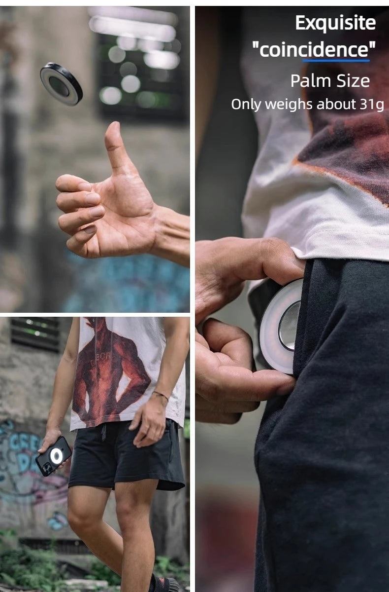 Mini Magnetic Fill Light Pocket Portable Outdoor Photographic Lamp for Apple iPhone 15/14/13/12 Mobile Phone Tiktok Live Selfie