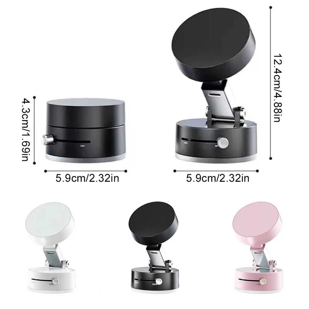 Foldable Telescopic Holder With Magnetic Suction Car And Desktop Ensuring Easy Portability Vacuum Holder pink